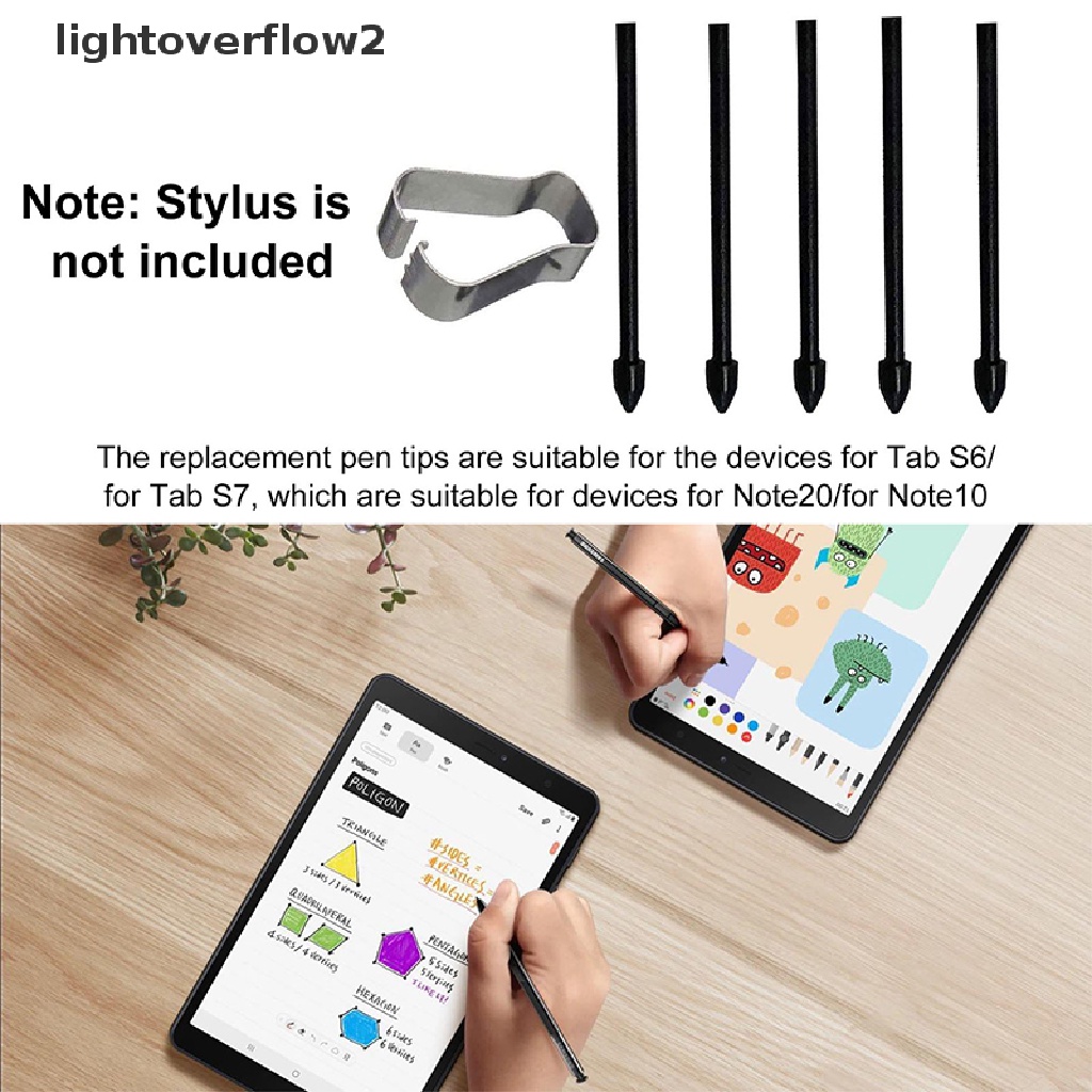 (lightoverflow2) Pena Stylus Isi Ulang Untuk Samsung Galaxy Tab S6 S7 T870 P610