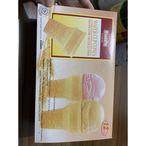 

Aladdin Wafer Cupcones isi 12 Pcs