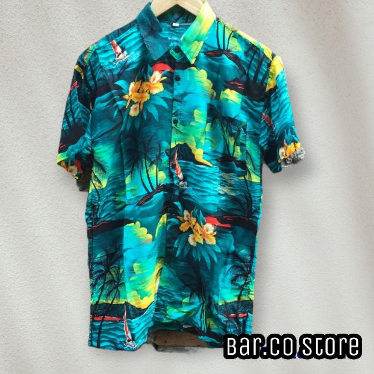 KEMEJA PANTAI MOTIF HAWAI BALI DEWASA | HEM PANTAI BALI ‑ HU.18Oc22ᵁ