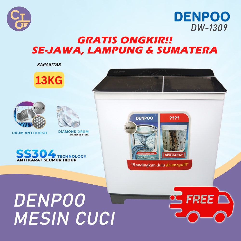 Jual Mesin Cuci Denpoo Tabung Dw Platinum Double Drum Shopee