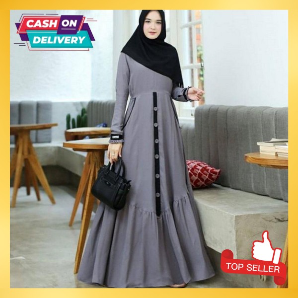 Baju Muslimah Murah Dress Syari Murah Baju Ghamis Import Gsmis Kondangan Pesta Gmis Muslimah Polos B