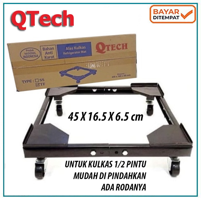 Roda Kulkas Qtech Kaki kulkas 1/2 Pintu Bisa mesin cuci Tahan 180Kg Anti karat