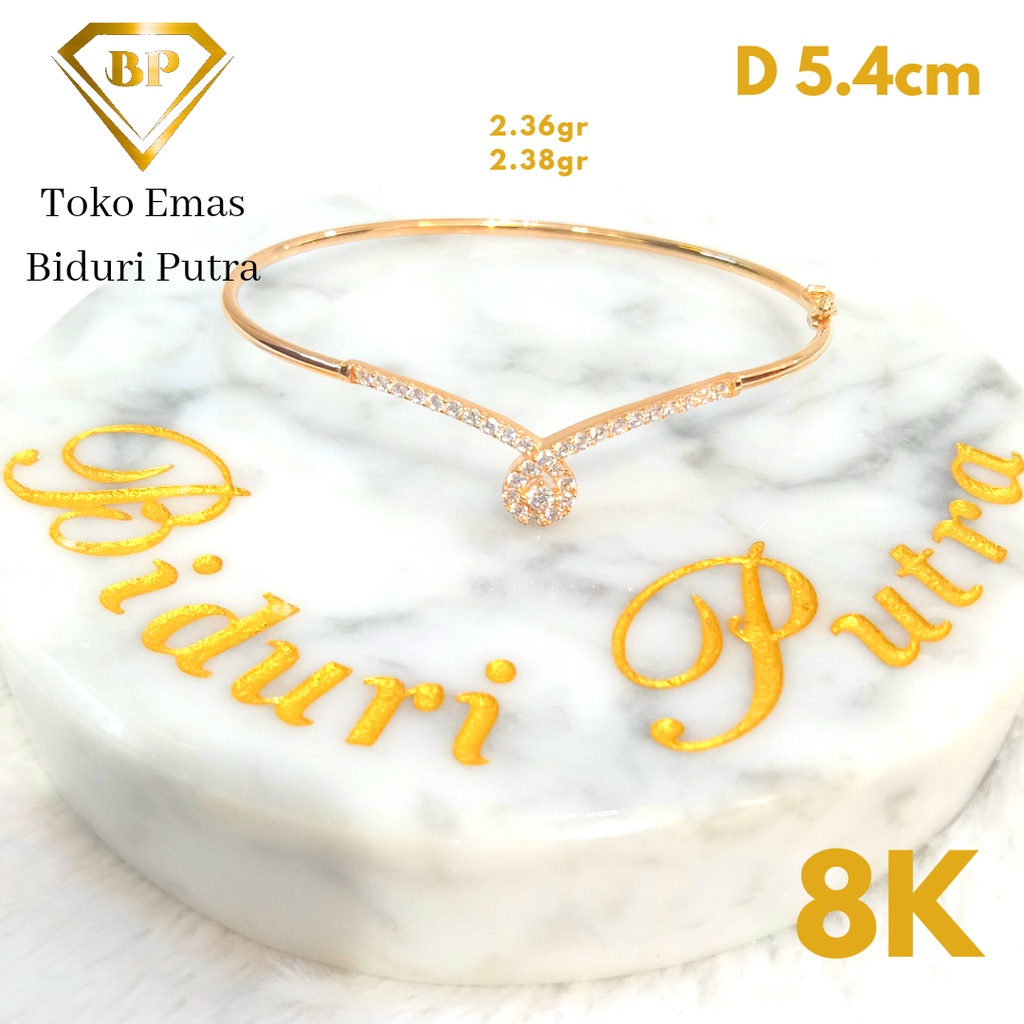 Gelang Serut Aurel Emas Asli Kadar 8K/375 toko emas biduri putra