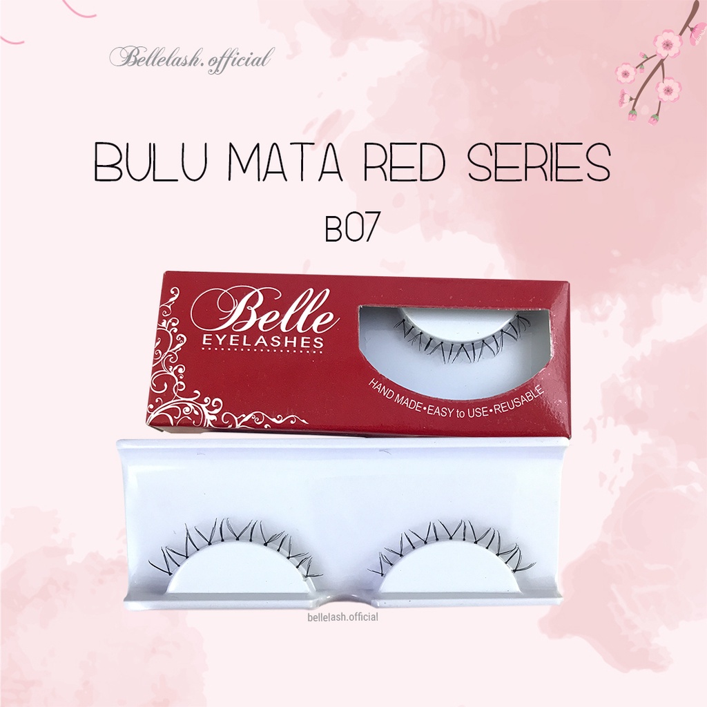 B07 Bulu Mata Bawah Palsu Handmade Natural False Eyelash Eye Lashes Belle Eyelashes