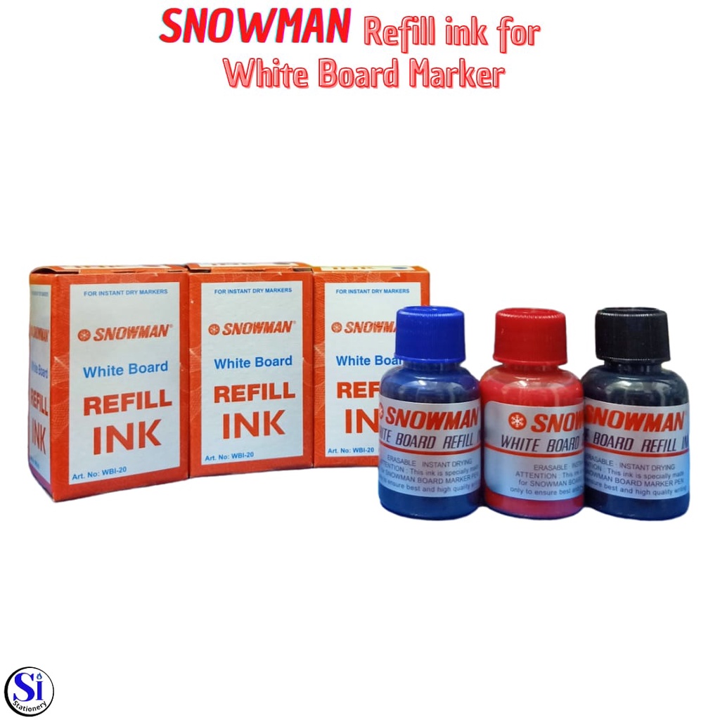 

Refill Tinta Spidol SNOWMAN White Board WBI 20