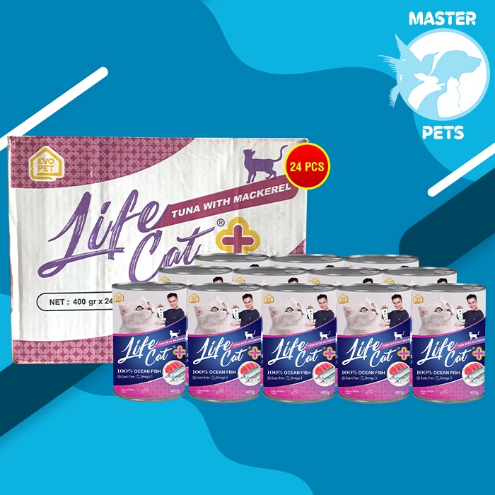 Makanan Kucing Life cat Plus Wet Food Kaleng Grosir Dus 24Pcs 400gr