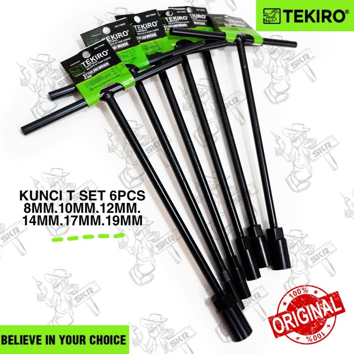 kunci sock t tekiro set 6pcs...8.10.12.14.17.19mm