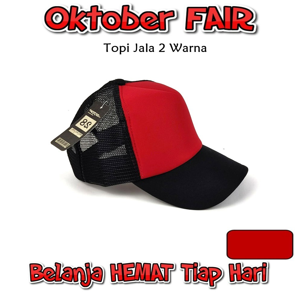 Topi Trucker/Jaring/Jala Dewasa Polos 2 Warna