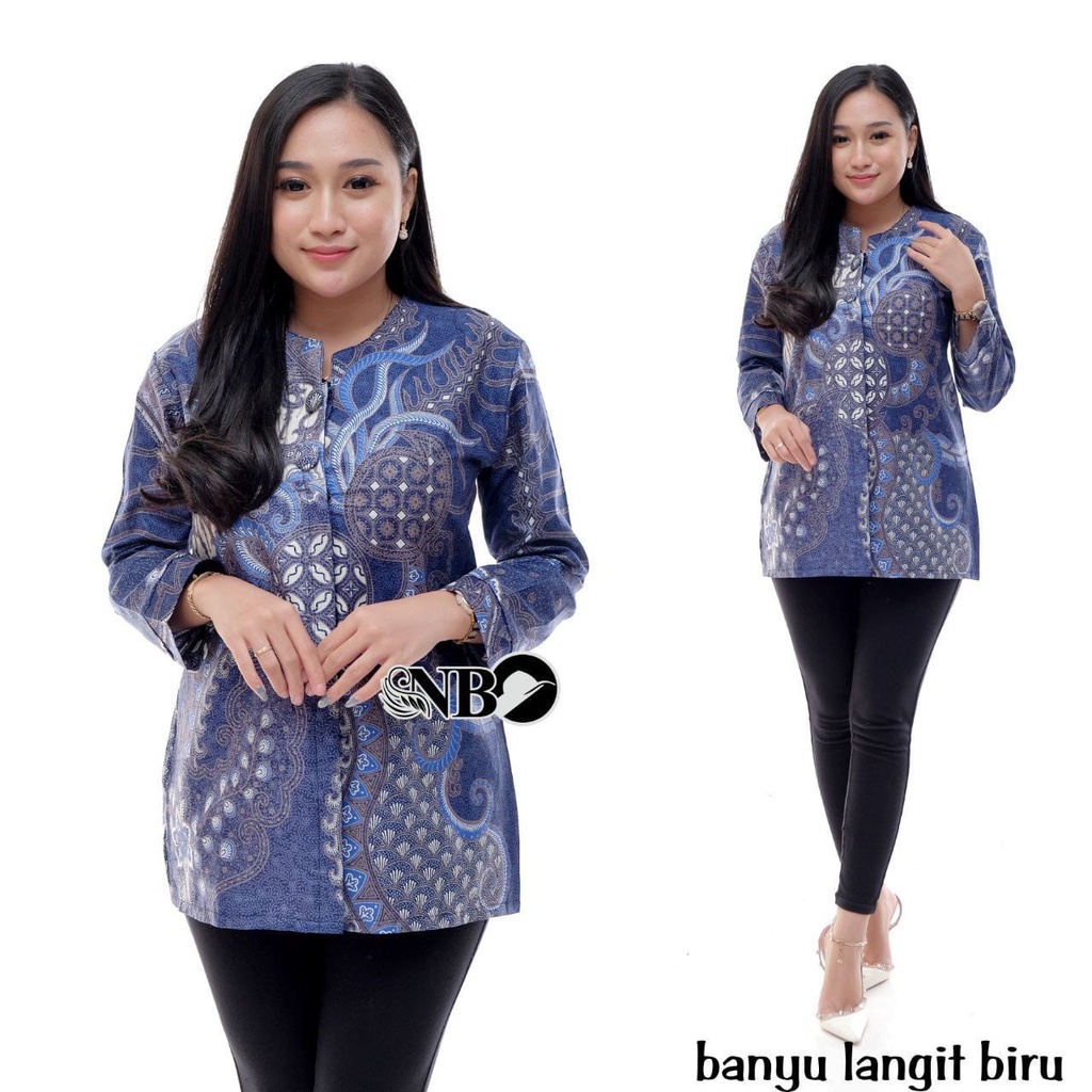 BAJU BATIK WANITA MODERN MONALISA GENES M,L,XL asli PEKALONGAN