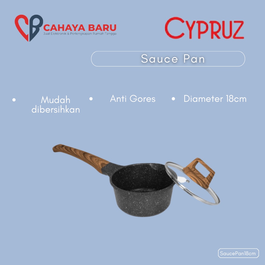 CYPRUZ DIE CAST SAUCE PAN 18CM