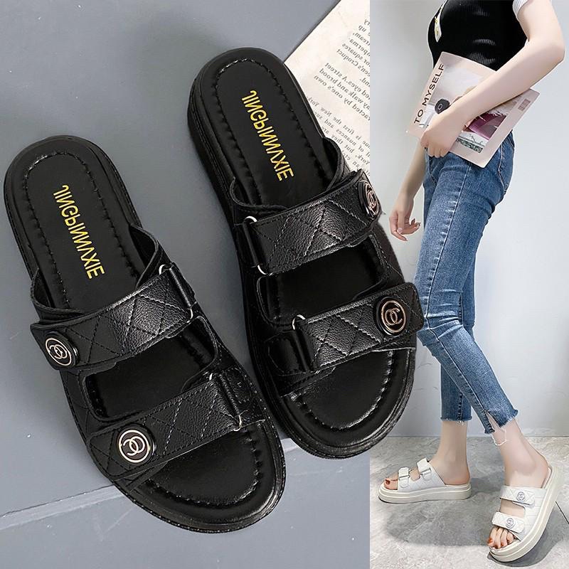 SA003 SANDAL FASHION WANITA WEDGES WANITA SLIP ON WANITA