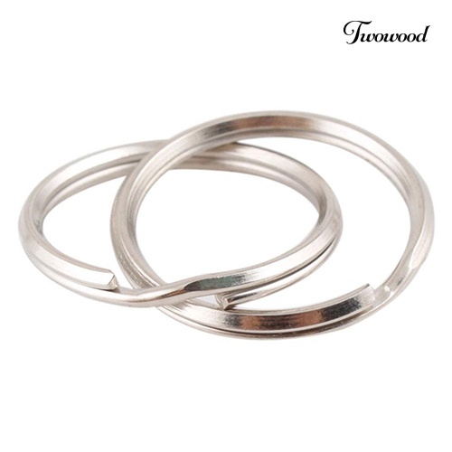 Twowood 25Pcs Ring Gantungan Kunci Diameter 25mm Bahan Metal