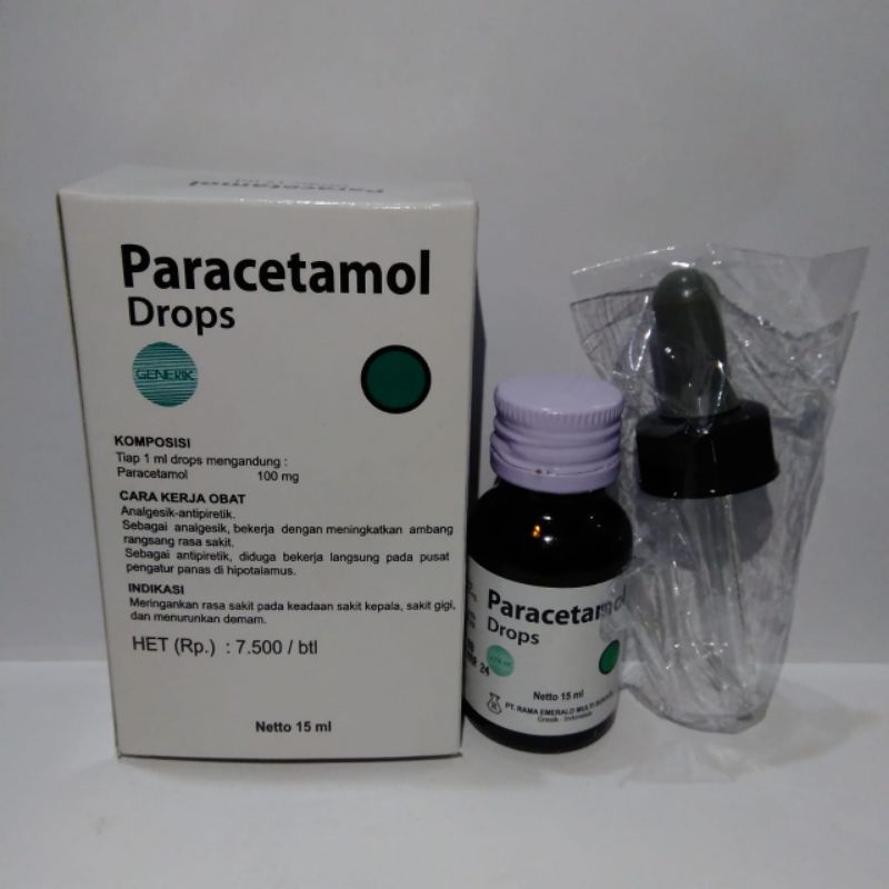 PARACETAMOL DROPS (15ML) - 60MG/0,6ML- Untuk Bayi