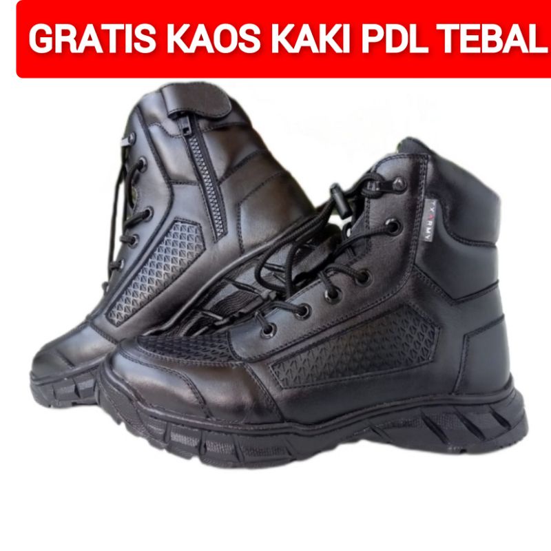 SEPATU PDL SARANG TAWON LIBRA PENDEK HITAM DAN CREAM GURUN BAHAN KULIT SAPI ASLI MERK TX-ARMY SEPATU PDL DINAS LAPANGAN TNI POLRI SECURITY SATPAM SEPATU PDL POLANTAS MODEL TERBARU SEPATU BOOTS MOTOR PRIA DAN WANITA