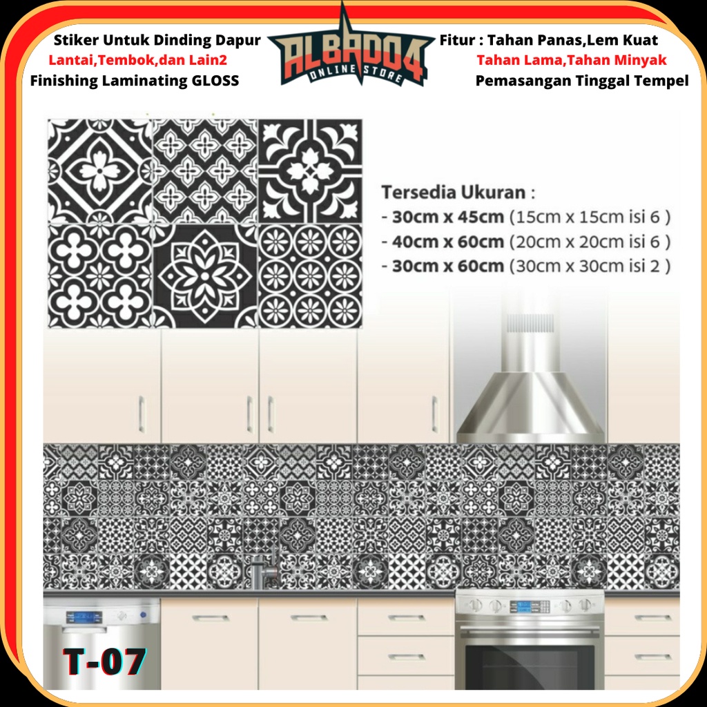 Stiker DINDING Keramik LANTAI Tembok DAPUR Tangga T-07