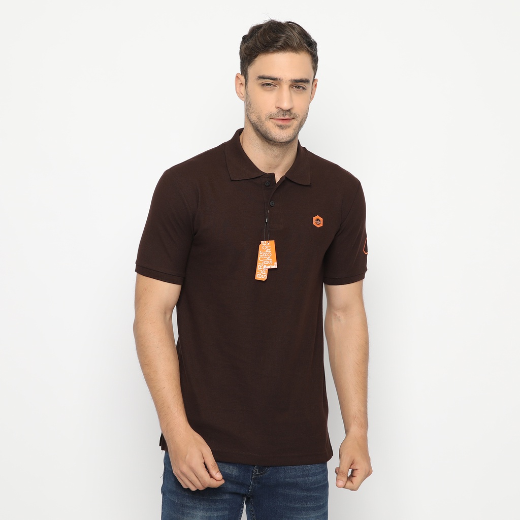 KAOS PIQUE  KERAH PRIA / KAOS POLO SHIRT COKLAT / KAOS KERAH LENGAN PENDEK BURLOIS