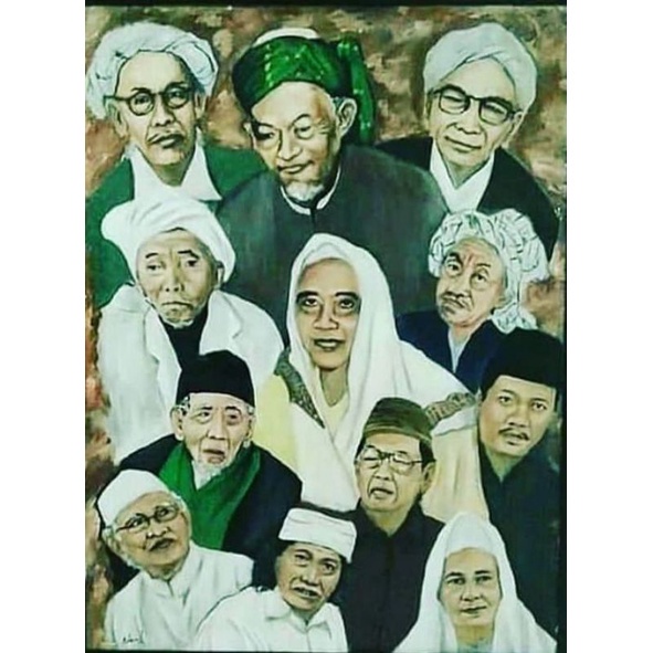 Ulama Nusantara Dall Decor Hiasan Dinding Poster Ulama  20x30cm - Grits ID