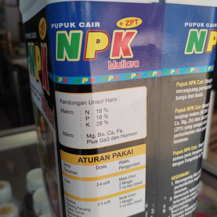 N3w pupuk cair lengkap NPK MUTIARA PLUS ZPT -n;
