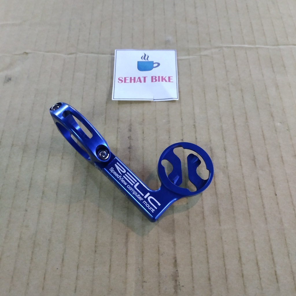 Adaptor Sepeda Speedometer Garmin Edge Relic Ano Blue Original