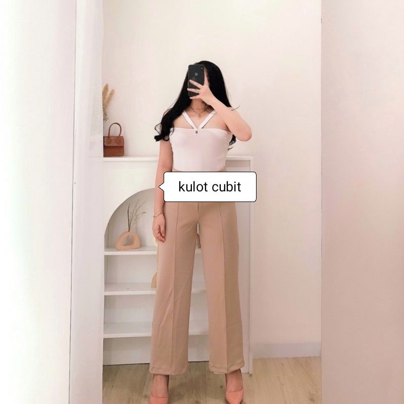 SUPER JUMBO/Kulot Scuba Cubit Jumbo XXXL Premium Tebal  Celana Panjang Wanita Dewasa Cullotte