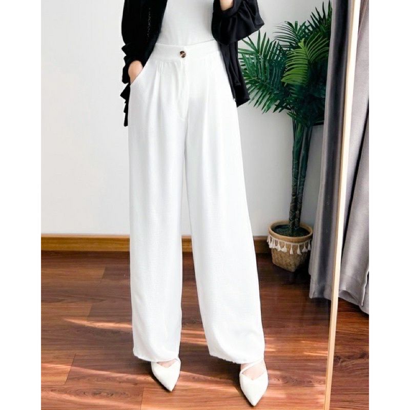 HIGHWAIST LOOSE PANTS CRINGKLE | HIGHWAIST KULOT LOOSE