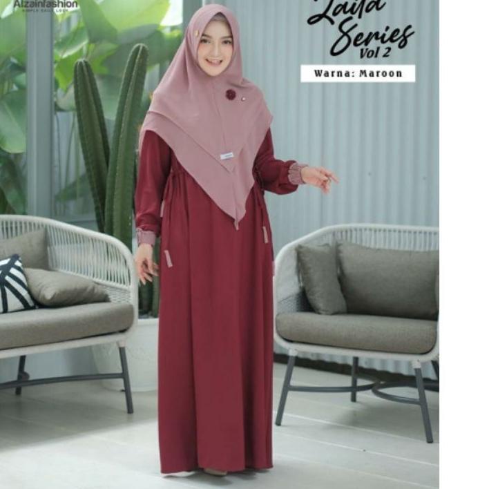 New GAMIS MUSLIM - SYARI GAMIS SYARI PLUS KHIMAR CERUTY - UKURAN M  L XL  XXL GAMIS BUSUI POLOS DRES