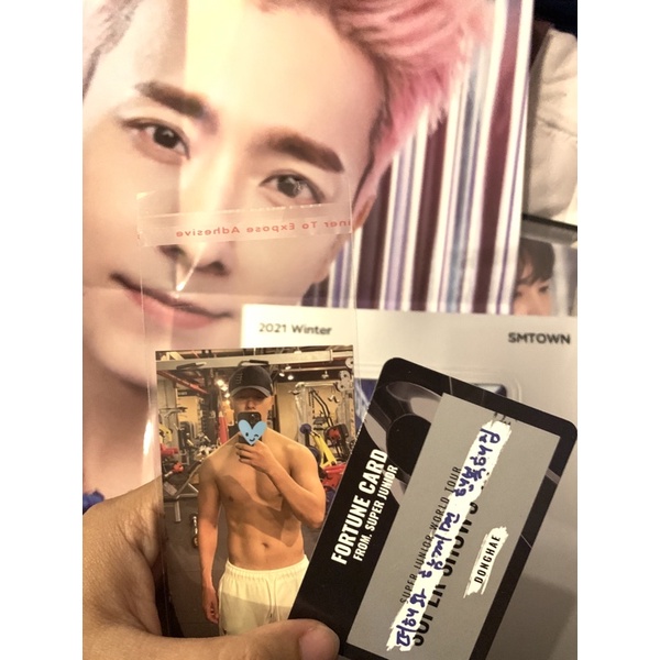 Donghae Set Photocard Gym Countdown + Album SMCU Poster Donghae + Fortune Scratch SS9 Super Junior