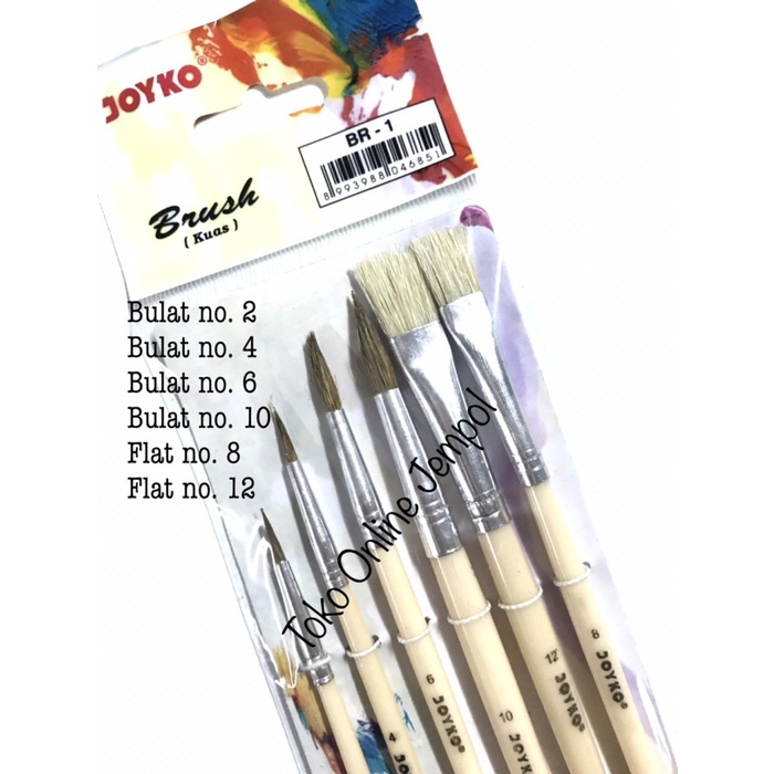 

Hemat Isi 6 Kuas Set Joyko Br-1 Brush Cat Acrylic Air Minyak Lukis Atk1136Jy Promo