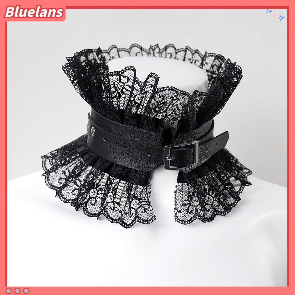 Bluelans Kalung Choker Bahan Lace Gaya Gothic Untuk Kostum Cosplay