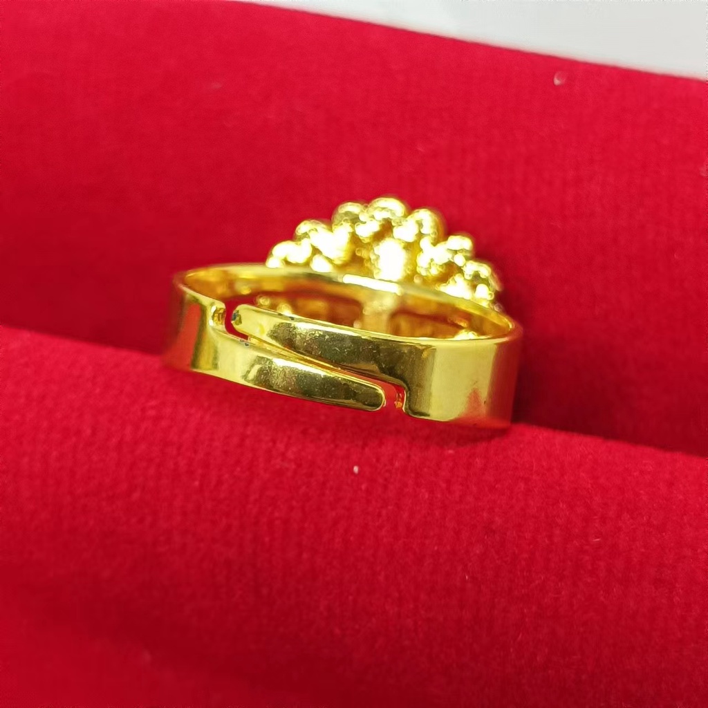 Membuka Cincin kendari xuping perhiasan lapis Emas 24k gold Bunga Terbaru Cantik Perhiasan