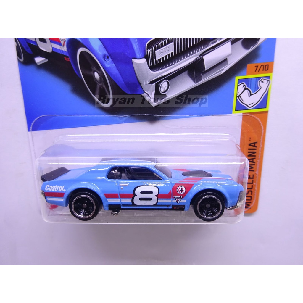 Hot Wheels 68 Mercury Cougar Biru No. 8