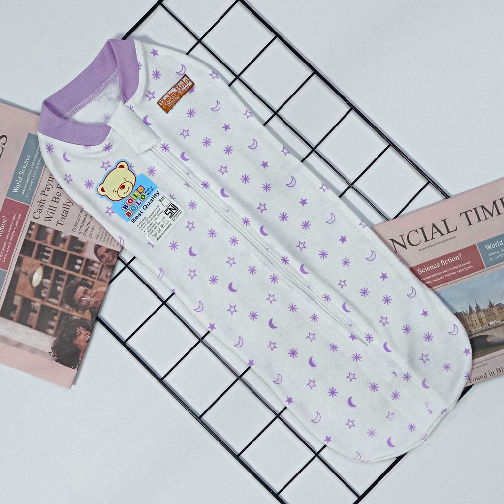 Serian Lilac - 3 pcs Bedong INSTAN RESLETING LILAC SERIES merk SNI Bolo - Bolo / Bedong Bayi INSTAN Serian Lilac