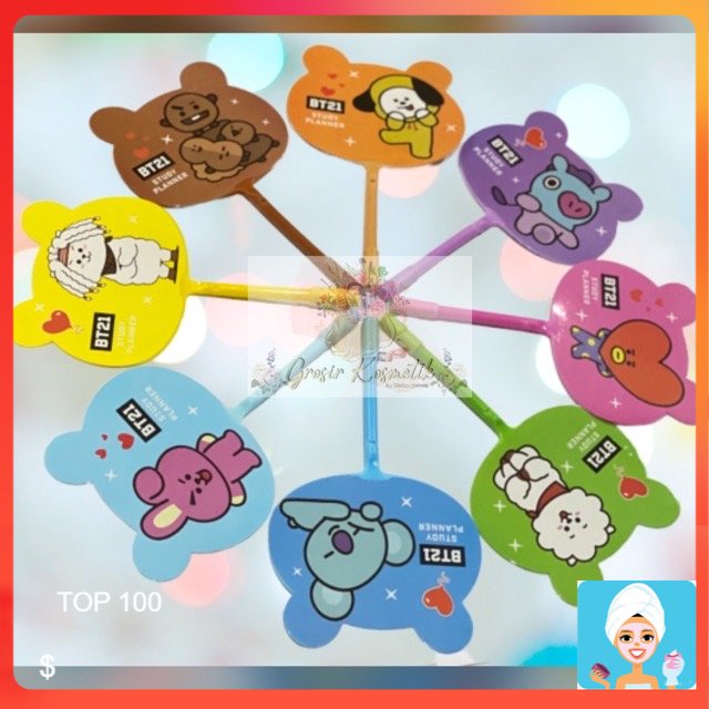 

[ML] PULPEN KIPAS BTS BT21 CARTOON - BALLPOINT BOLPEN PENA KARTUN LUCU KARAKTER