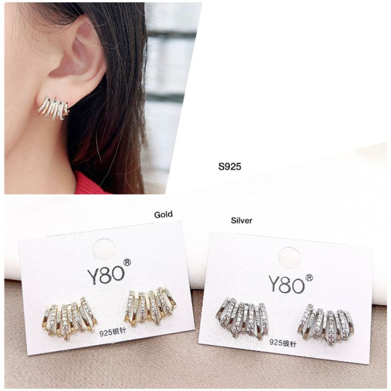 Anting Silver925 Perak Platgold anting silver Anti Karat anti alergi anting CH4N3L premium Quality 9282