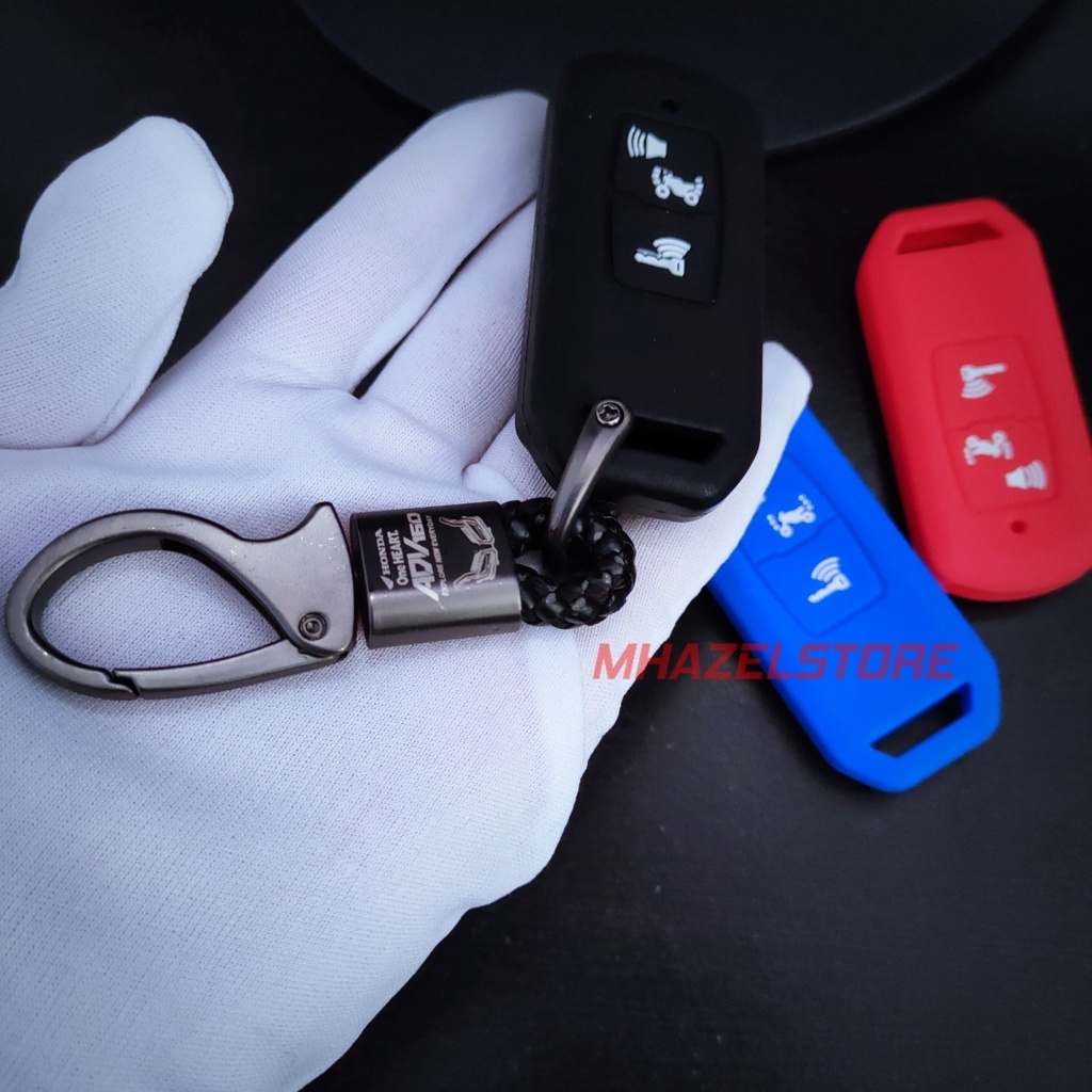 gantungan kunci remote keyless motor HONDA ADV 160 2022 anyam logo