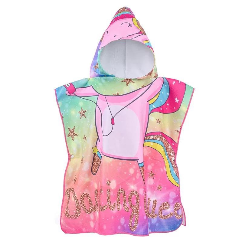 Handuk Hoodie Anak - Handuk Ponco Anak Karakter - Handuk Mandi Anak