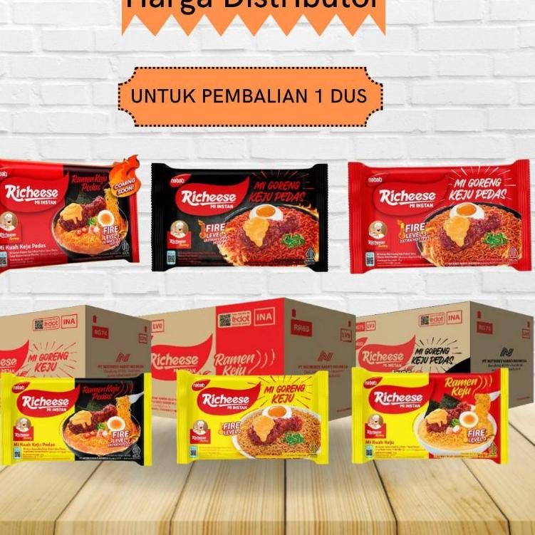

✨Promo✨ Hari Ini Richeese Mie Goreng Keju Ramen Kuah All Varian level 0-5 - KARTON DUS grosir