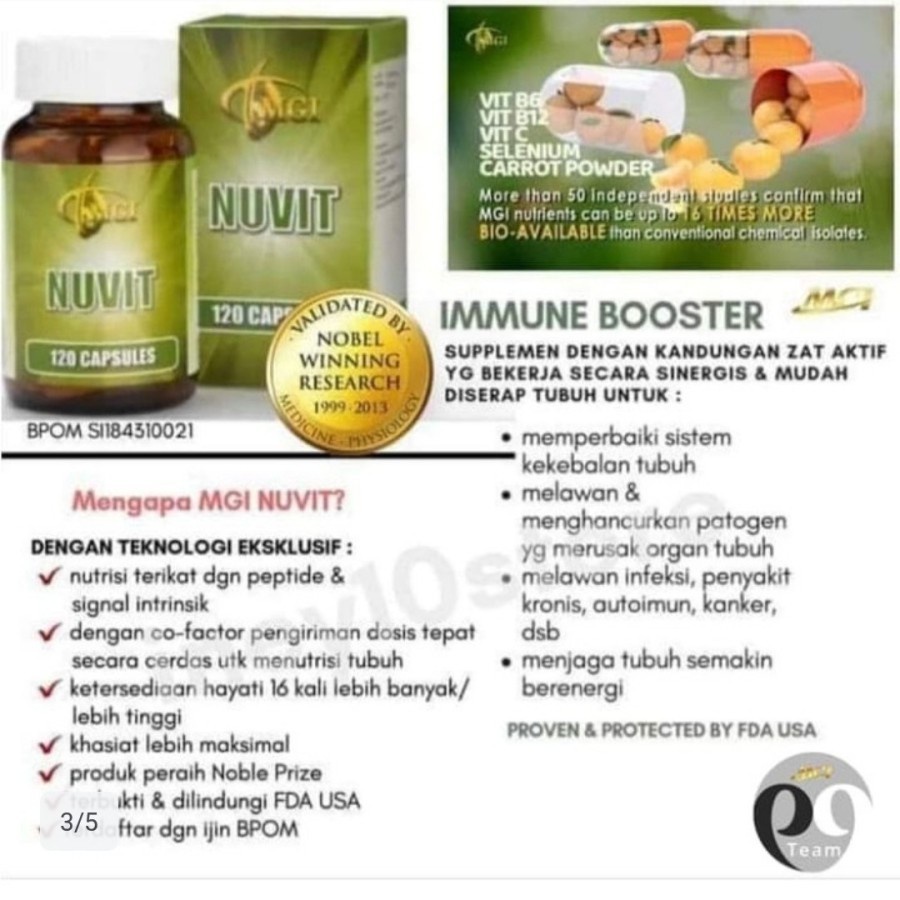 NUVIT MCI Immune Booster Selenium extract untuk melawan virus, kanker