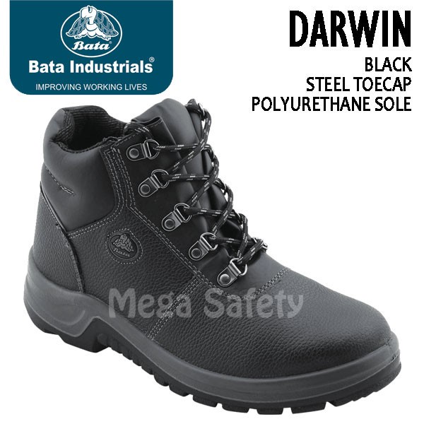 Boots Sepatu Safety Shoes Darwin Black