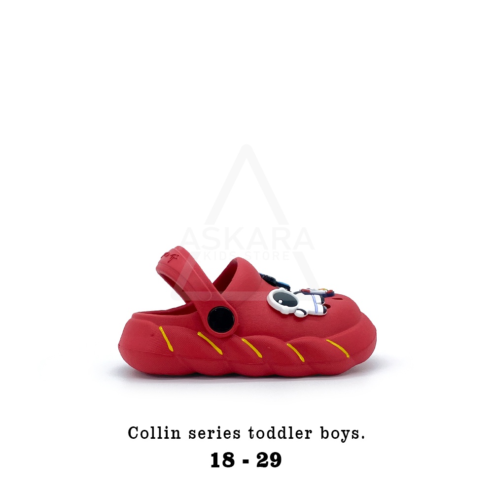 Sandal Anak Laki-laki Baby Kids Model Baim Tali Belakang Karakter Luar Angkasa Lucu-MERAH