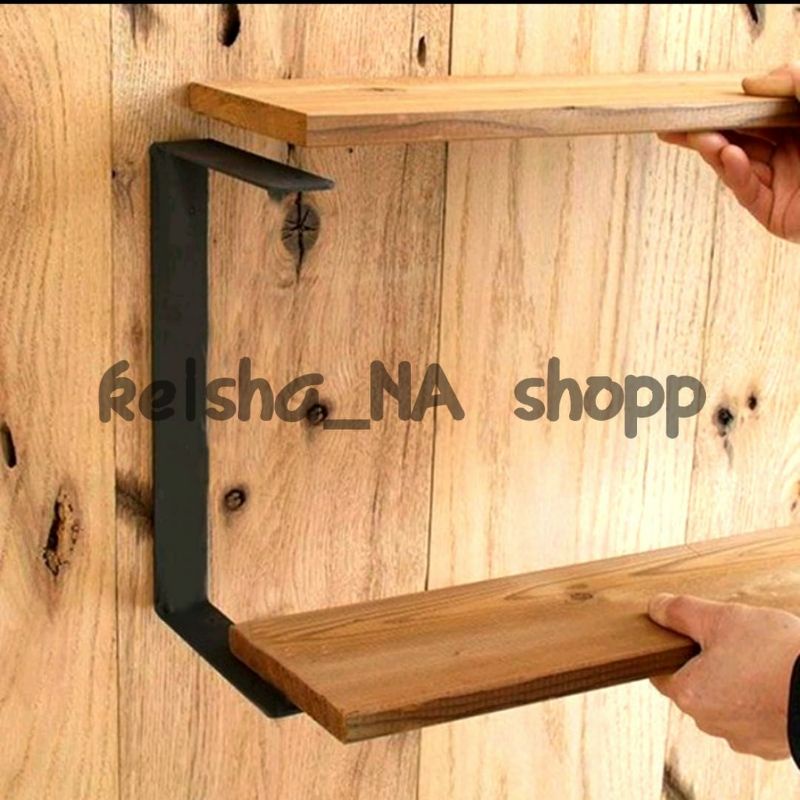 Rak besi siku rak tempel dinding model C