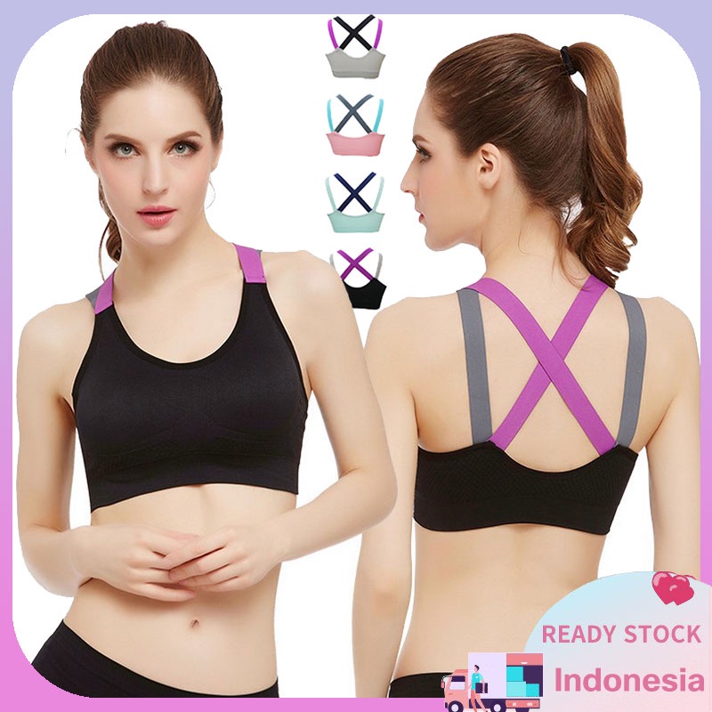 Sport bra kecantikan kembali rompi gym jin bra mulus untuk wanita/gadis 2082