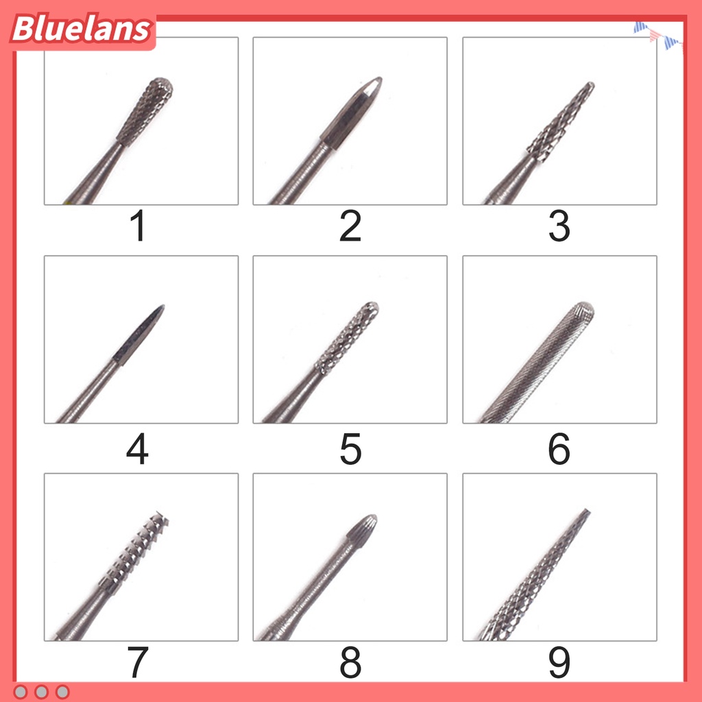 (In Stock) Kacamata Hitam Lensa Warna Warni ♡Mata Bor Kikir Kuku Bahan Tungsten Steel Tahan Lama Untuk Manicure Wanita