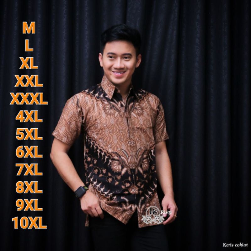 kemeja batik jumbo size M L XL XXL 3XL 4XL 5XL 6XL 7XL 8XL 9XL 10XL