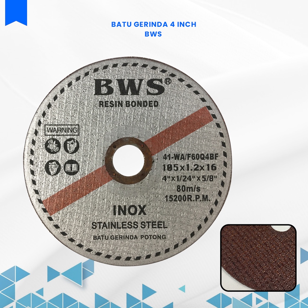 BWS Batu Potong 4 x 1.2 Mata Gerinda Potong 4&quot;