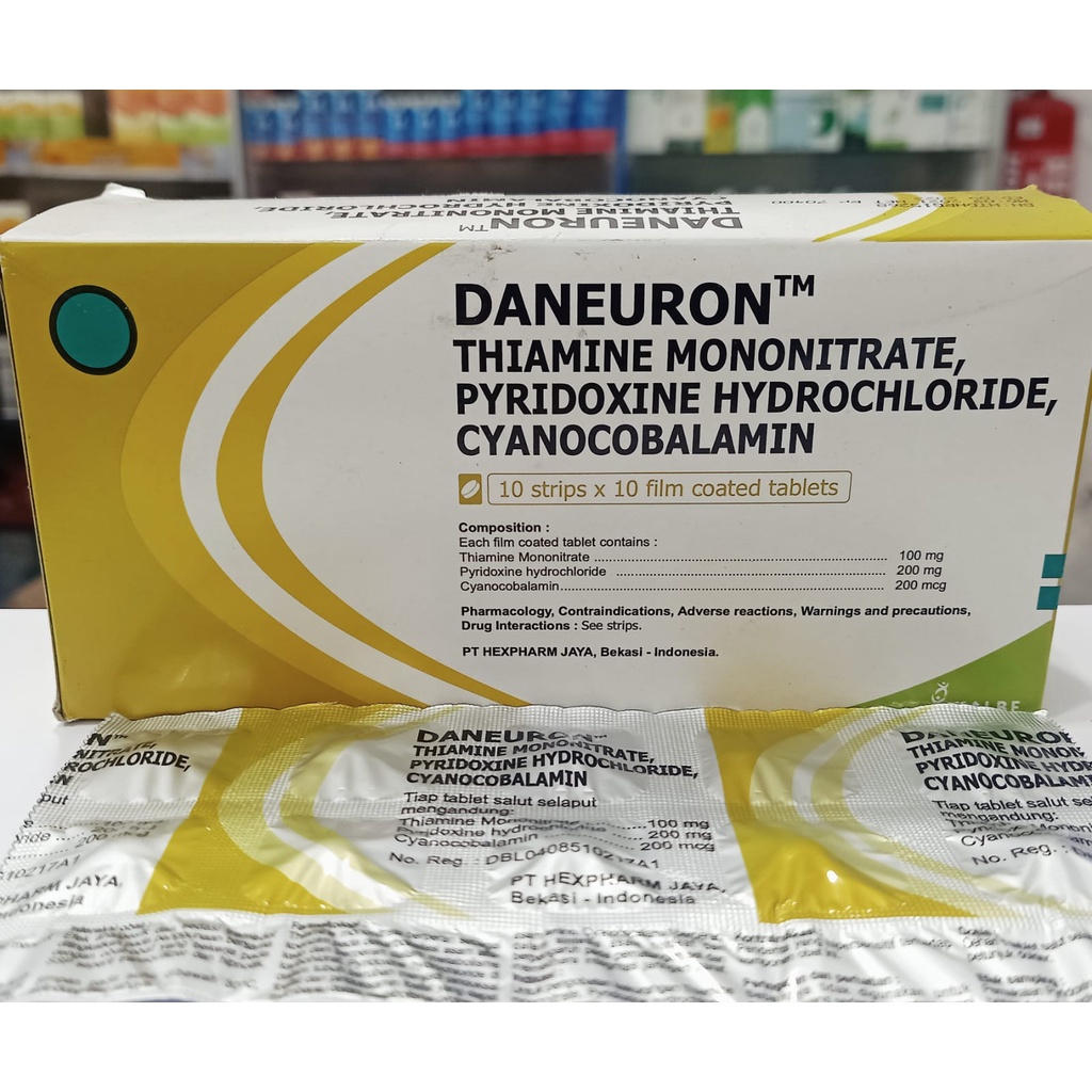 Daneuron Vitamin B1, B6, B12 Isi 10 Tablet
