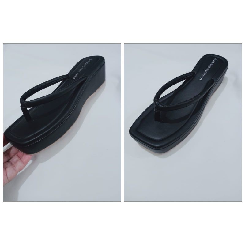 Jepit Wedges Viral Felicia Size Jumbo 42 43 44 Premium Termurah by Sachio Andraya