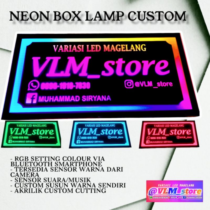 neon box custom led RGB bluetooth