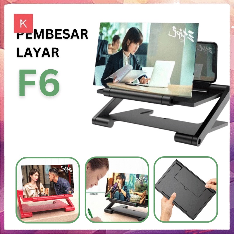 ANG KACA PEMBESAR LAYAR HP SMARTPHONE 3D / SCREEN F6 LIPAT PORTABLE