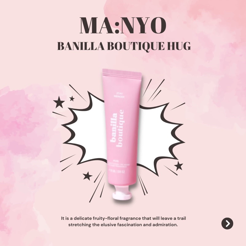 Jual Manyo Banilla Boutique Hand Cream Hug Perfume | Shopee Indonesia